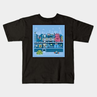 Monster St. Station NIGHT Kids T-Shirt